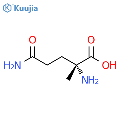 (2R)-2-amino-4-carbamoyl-2-methylbutanoic acid structure