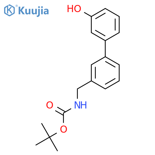 tert-butyl N-{3-(3-hydroxyphenyl)phenylmethyl}carbamate structure