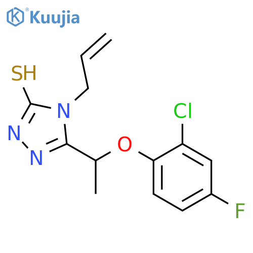 4-Allyl-5-(1-(2-chloro-4-fluorophenoxy)ethyl)-4H-1,2,4-triazole-3-thiol structure