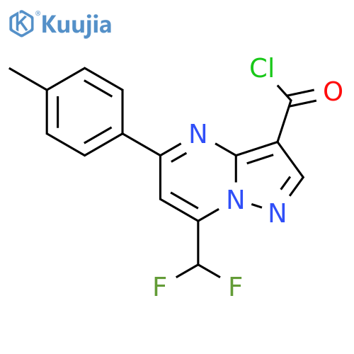 7-(Difluoromethyl)-5-(p-tolyl)pyrazolo[1,5-a]pyrimidine-3-carbonyl chloride structure
