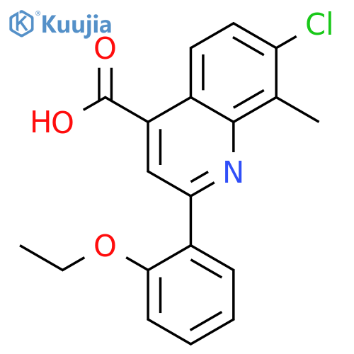 7-Chloro-2-(2-ethoxyphenyl)-8-methylquinoline-4-carboxylic acid structure