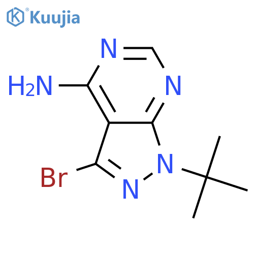 3-bromo-1-tert-butyl-1H-pyrazolo[3,4-d]pyrimidin-4-amine structure