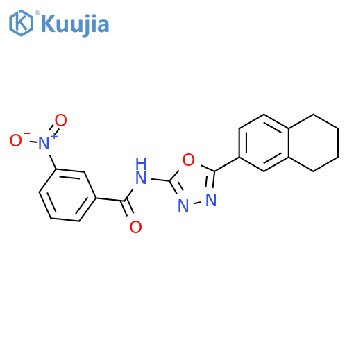 3-nitro-N-5-(5,6,7,8-tetrahydronaphthalen-2-yl)-1,3,4-oxadiazol-2-ylbenzamide structure