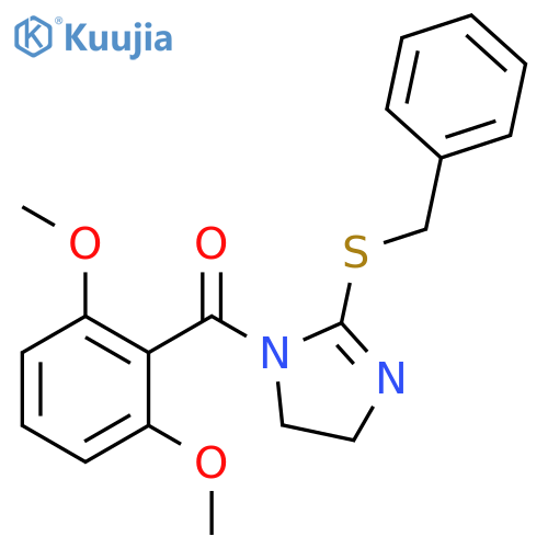 2-(benzylsulfanyl)-1-(2,6-dimethoxybenzoyl)-4,5-dihydro-1H-imidazole structure