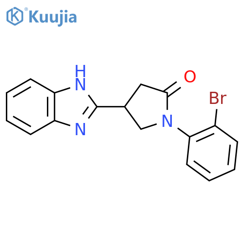 4-(1H-1,3-benzodiazol-2-yl)-1-(2-bromophenyl)pyrrolidin-2-one structure