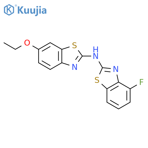 6-ethoxy-N-(4-fluoro-1,3-benzothiazol-2-yl)-1,3-benzothiazol-2-amine structure