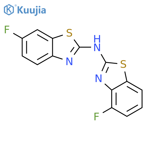 6-fluoro-N-(4-fluoro-1,3-benzothiazol-2-yl)-1,3-benzothiazol-2-amine structure