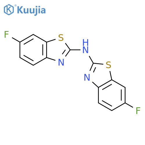 6-fluoro-N-(6-fluoro-1,3-benzothiazol-2-yl)-1,3-benzothiazol-2-amine structure