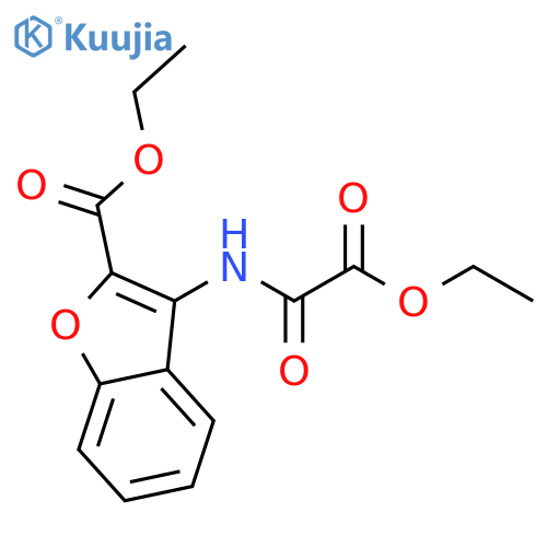 ethyl 3-(2-ethoxy-2-oxoacetamido)-1-benzofuran-2-carboxylate structure
