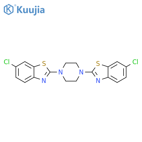 6-chloro-2-4-(6-chloro-1,3-benzothiazol-2-yl)piperazin-1-yl-1,3-benzothiazole structure