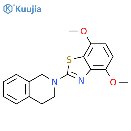 2-(4,7-dimethoxy-1,3-benzothiazol-2-yl)-1,2,3,4-tetrahydroisoquinoline structure