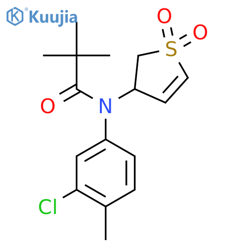 N-(3-chloro-4-methylphenyl)-N-(1,1-dioxo-2,3-dihydro-1lambda6-thiophen-3-yl)-2,2-dimethylpropanamide structure