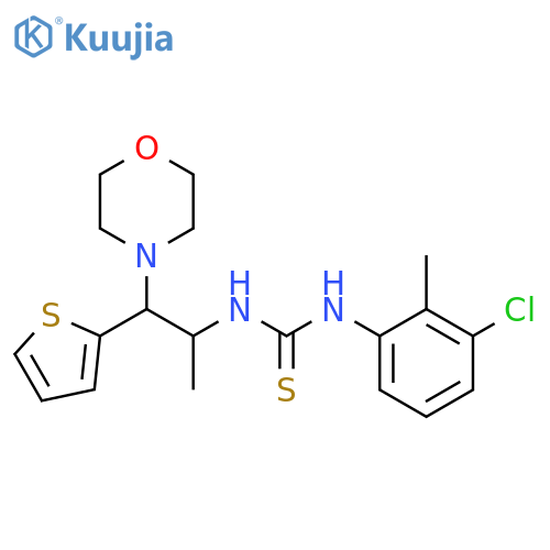 1-(3-chloro-2-methylphenyl)-3-1-(morpholin-4-yl)-1-(thiophen-2-yl)propan-2-ylthiourea structure