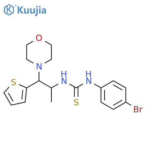 1-(4-bromophenyl)-3-1-(morpholin-4-yl)-1-(thiophen-2-yl)propan-2-ylthiourea structure