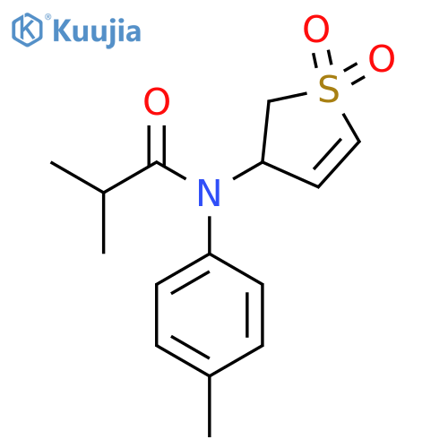 N-(1,1-dioxo-2,3-dihydro-1lambda6-thiophen-3-yl)-2-methyl-N-(4-methylphenyl)propanamide structure