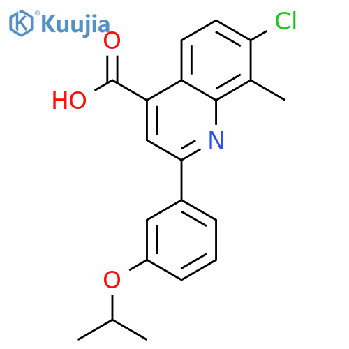 7-Chloro-2-(3-isopropoxyphenyl)-8-methylquinoline-4-carboxylic acid structure