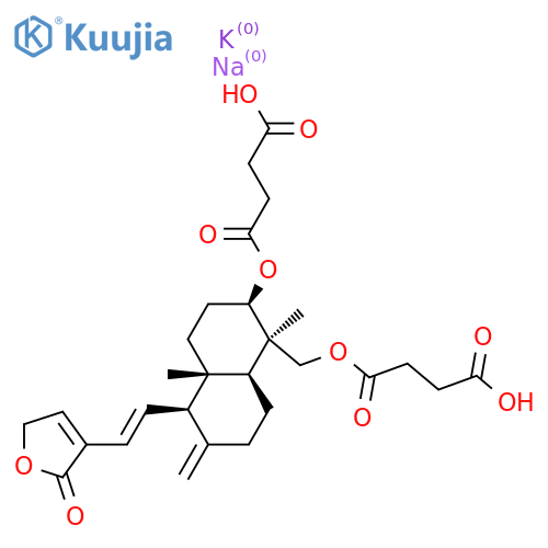 Dehydroandrographolide succinate potassium sodium salt structure
