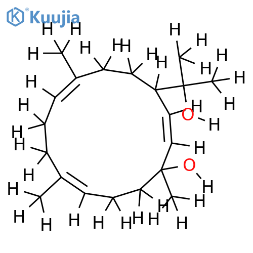 (2E,7E,11E)-4,15-dihydroxycembra-2,7,11-triene (pauciflorol-A) structure