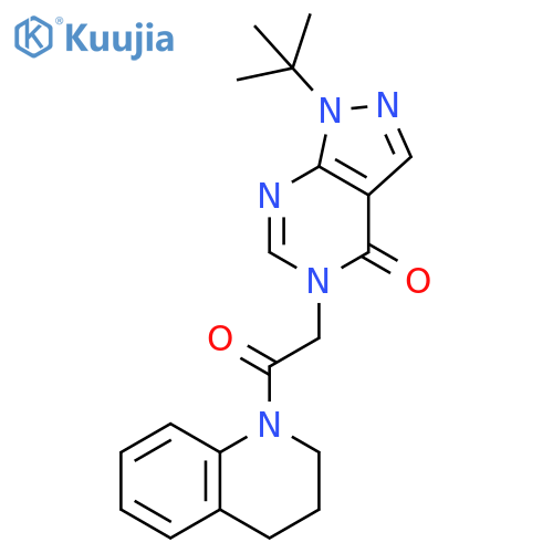 1-tert-butyl-5-2-oxo-2-(1,2,3,4-tetrahydroquinolin-1-yl)ethyl-1H,4H,5H-pyrazolo3,4-dpyrimidin-4-one structure