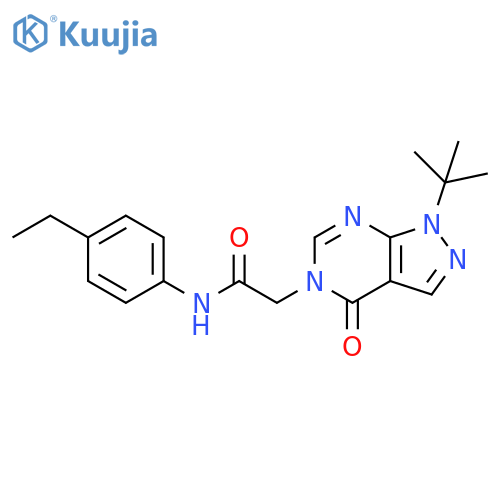 2-{1-tert-butyl-4-oxo-1H,4H,5H-pyrazolo3,4-dpyrimidin-5-yl}-N-(4-ethylphenyl)acetamide structure