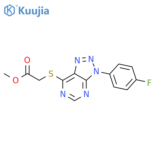 methyl 2-{3-(4-fluorophenyl)-3H-1,2,3triazolo4,5-dpyrimidin-7-ylsulfanyl}acetate structure