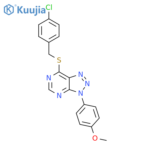 7-{(4-chlorophenyl)methylsulfanyl}-3-(4-methoxyphenyl)-3H-1,2,3triazolo4,5-dpyrimidine structure