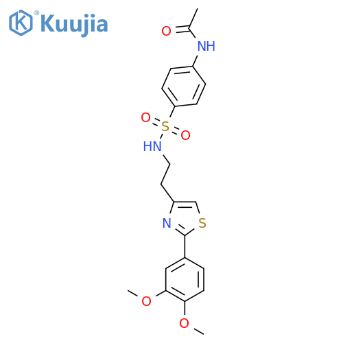 N-4-({2-2-(3,4-dimethoxyphenyl)-1,3-thiazol-4-ylethyl}sulfamoyl)phenylacetamide structure