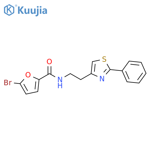 5-bromo-N-2-(2-phenyl-1,3-thiazol-4-yl)ethylfuran-2-carboxamide structure