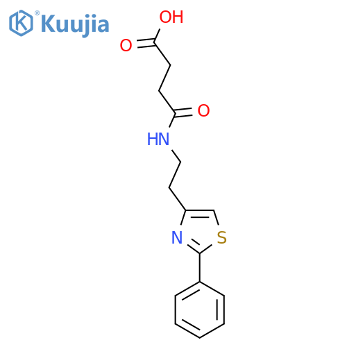 4-Oxo-4-((2-(2-phenylthiazol-4-yl)ethyl)amino)butanoic acid structure