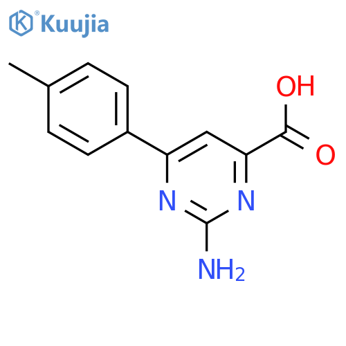4-PYRIMIDINECARBOXYLIC ACID, 2-AMINO-6-(4-METHYLPHENYL)- structure