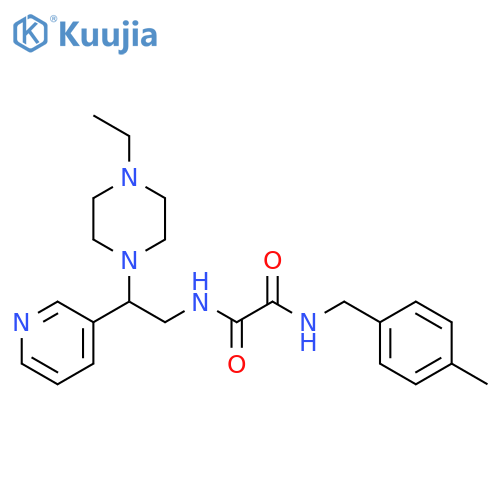 N-2-(4-ethylpiperazin-1-yl)-2-(pyridin-3-yl)ethyl-N'-(4-methylphenyl)methylethanediamide structure