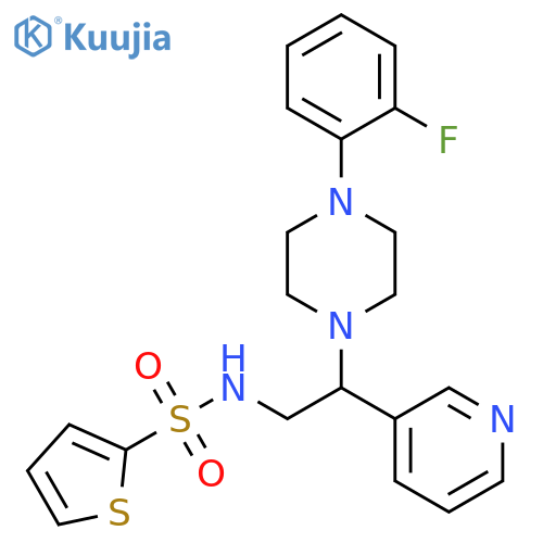 N-{2-4-(2-fluorophenyl)piperazin-1-yl-2-(pyridin-3-yl)ethyl}thiophene-2-sulfonamide structure