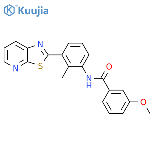 3-methoxy-N-(2-methyl-3-{1,3thiazolo5,4-bpyridin-2-yl}phenyl)benzamide structure