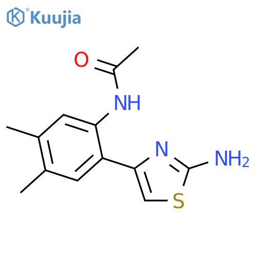 N-2-(2-amino-1,3-thiazol-4-yl)-4,5-dimethylphenylacetamide structure
