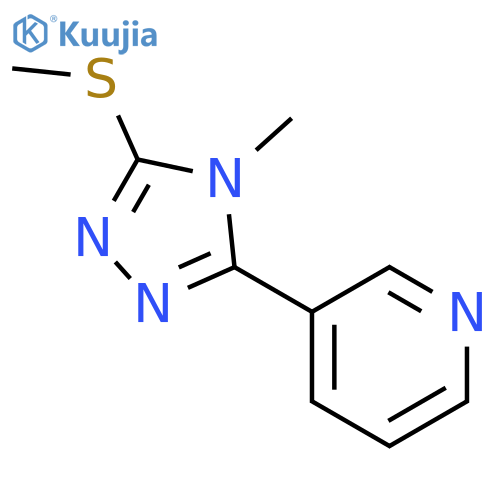 3-(4-Methyl-5-(methylthio)-4H-1,2,4-triazol-3-yl)pyridine structure