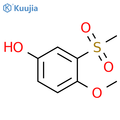 Phenol, 4-methoxy-3-(methylsulfonyl)- structure