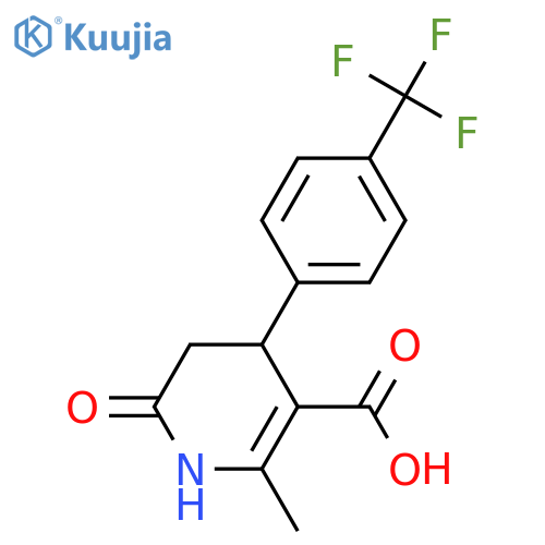 2-Methyl-6-oxo-4-(4-(trifluoromethyl)phenyl)-1,4,5,6-tetrahydropyridine-3-carboxylic acid structure