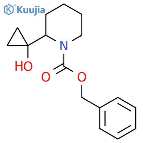 Benzyl 2-(1-hydroxycyclopropyl)piperidine-1-carboxylate structure