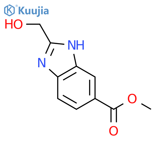 methyl 2-(hydroxymethyl)-1H-1,3-benzodiazole-5-carboxylate structure