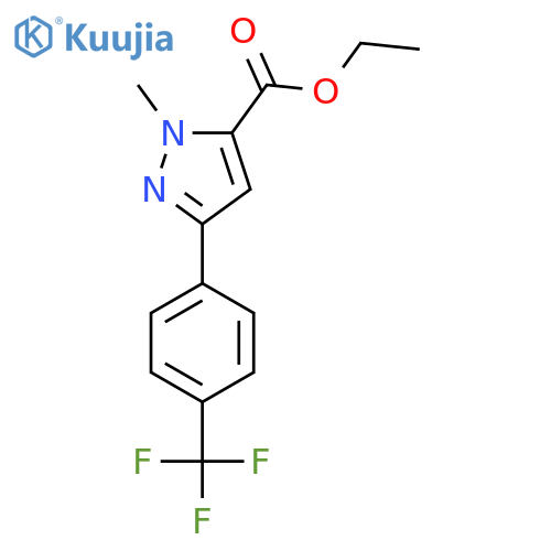 Ethyl 1-methyl-3-(4-(trifluoromethyl)phenyl)-1H-pyrazole-5-carboxylate structure