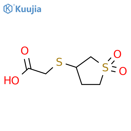 2-[(1,1-dioxo-1λ?-thiolan-3-yl)sulfanyl]acetic acid structure