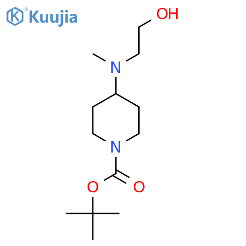 tert-butyl 4-(2-hydroxyethyl)(methyl)aminopiperidine-1-carboxylate structure