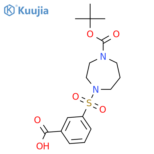 1H-1,4-Diazepine-1-carboxylicacid, 4-[(3-carboxyphenyl)sulfonyl]hexahydro-, 1-(1,1-dimethylethyl) ester structure