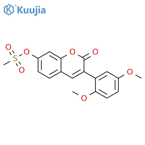 3-(2,5-dimethoxyphenyl)-2-oxo-2H-chromen-7-yl methanesulfonate structure