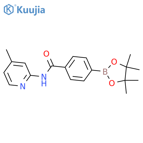 Benzamide,N-(4-methyl-2-pyridinyl)-4-(4,4,5,5-tetramethyl-1,3,2-dioxaborolan-2-yl)- structure