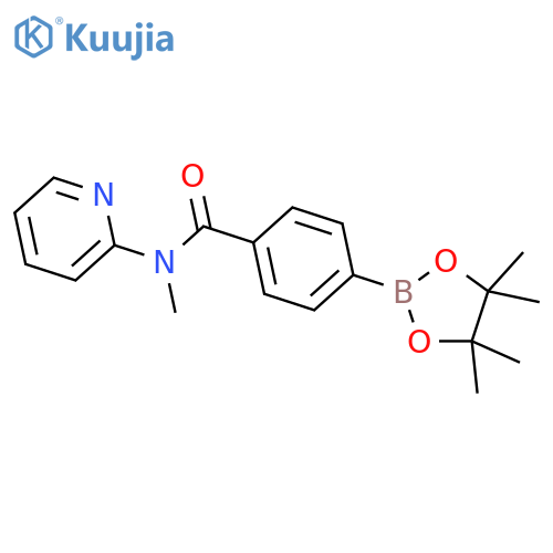 N-methyl-N-(2-pyridyl)-4-(4,4,5,5-tetramethyl-1,3,2-dioxaborolan-2-yl)benzamide structure