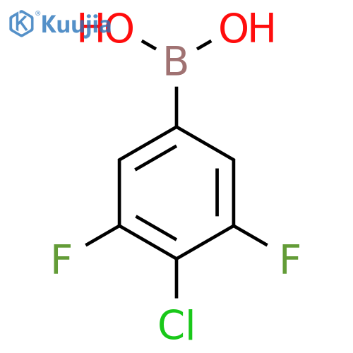 (4-Chloro-3,5-difluorophenyl)boronic acid structure