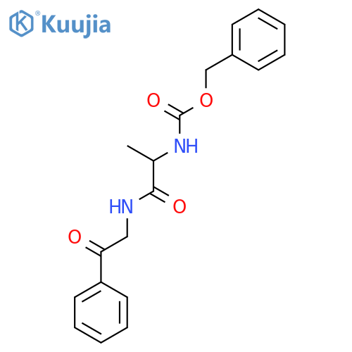 (S)-Benzyl (1-Oxo-1-((2-oxo-2-phenylethyl)amino)propan-2-yl)carbamate structure