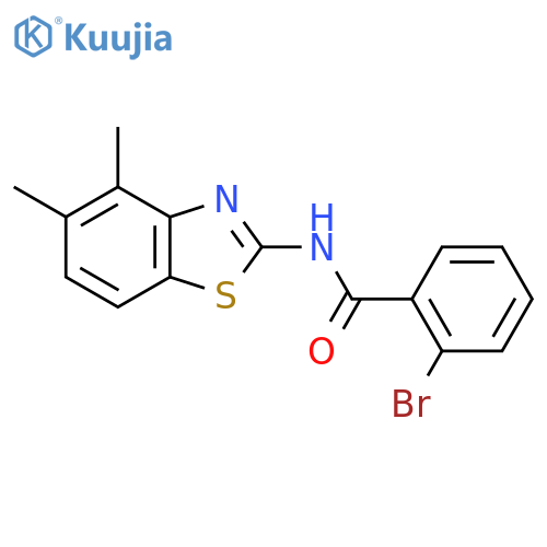2-bromo-N-(4,5-dimethyl-1,3-benzothiazol-2-yl)benzamide structure