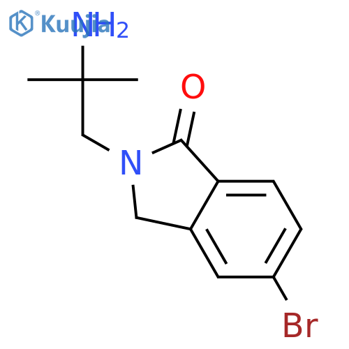 1H-ISOINDOL-1-ONE, 2-(2-AMINO-2-METHYLPROPYL)-5-BROMO-2,3-DIHYDRO- structure